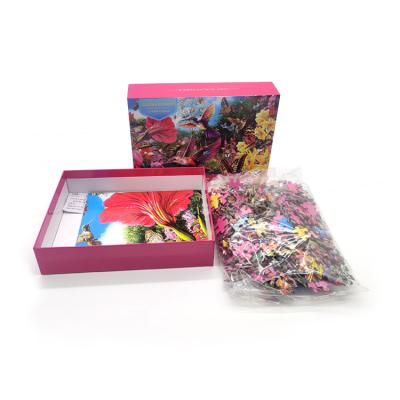 China Custom Paper Jigsaw Puzzle Toy Cartoon Jigsaw Puzzle Adult Game Hummingbird Garden 1000 Pieces Jigsaw Puzzle for sale