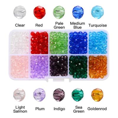 China Colorful Jewelry Beads Crystal Faceted Beads Transparent Crystal Glass Beads Lampwork Glass Bead DIY Material Jewelry Accessories for sale