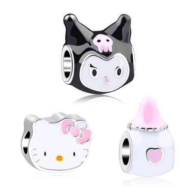 China 2021 Cute Hot Selling Cartoon Kullomi Charms Love Bottle Kitty Beads 3D Oil Drip Jewelry Accessories for sale