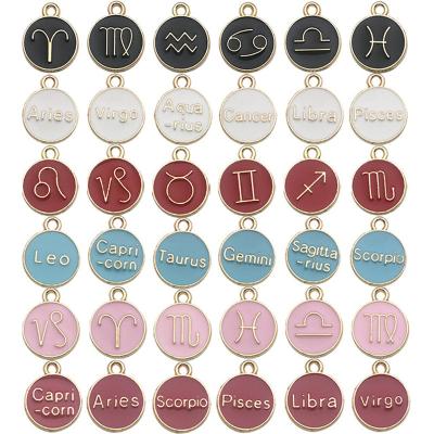 China 12pcs/pack 12 FASHIONABLE Letters Charm DIY Alloy Jewelry Accessories KC Gold Alphabet Pendant Charm DIY for sale