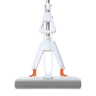 China Sustainable Lazy MOP manufacturers, the word folding 27cm rubber cotton mop, absorbent sponge hand-wash mop, retractable for sale