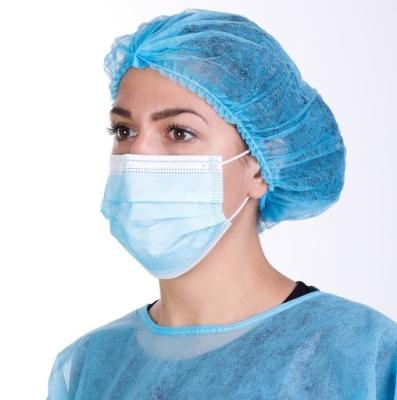 China Bulk Earloop No Woven 3 Ply Disposable Face Mask Light Blue Comfortable Fit for sale