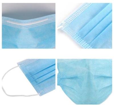 China Blue Face Masks For Germ Protection , Surgical Face Mask 3 Ply 17.5cm X 9.5cm for sale