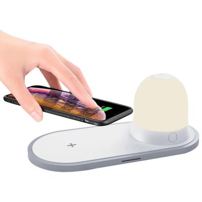 China Qi Wireless Charger 10W Fast Charging PAD for Mobile Phone With LED night Light for sale