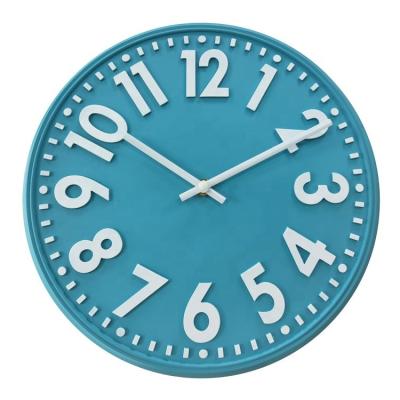 China CREATIVE 3d Numbers Easy To Read Fashion Modern Design Home Decor Round Shape Resin Wall Clock for sale