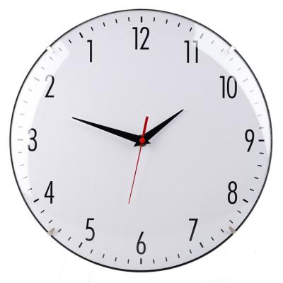 China CLASSIC Apogee 12 Inch Quartz Analog Round Shape Modern Design Cheap Plastic Glass Dome Wall Clock for sale