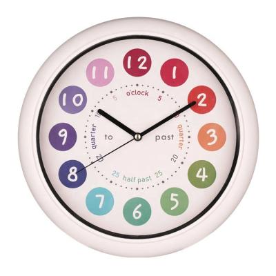 China 10 Inch CLASSIC Telling Time Learning Wall Clock Teaching Wall Clock for sale