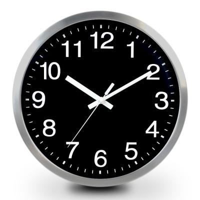 China Climax Modern Design CLASSIC Aluminum Metal Housing Wall Clock for sale