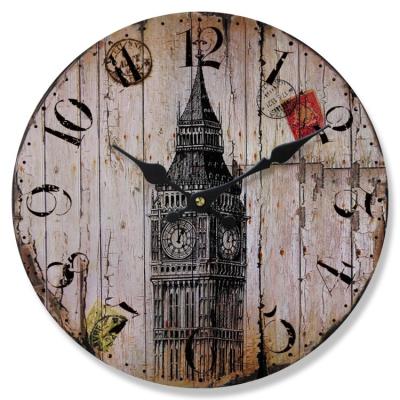 China Antique Style Wall Clock Wooden Vintage for sale