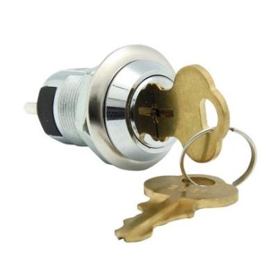 China Normal Electric Key Switch Lock 19mm Big Switch SPST Lock for sale