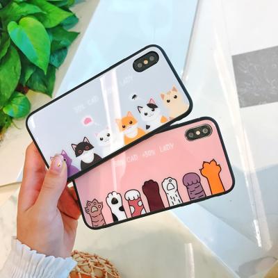 China Lovely new arrivals cartoon glass case phone for iphone for sale