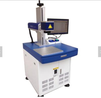 China Metal emblems materials optical fiber laser marking carving machine for sale