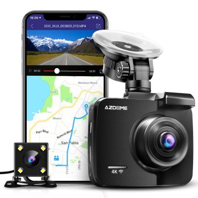 China NIGHT VISION 2021 180 Time Lapse Wide Angle Car Dvr Dash Cam 4k Resolution Dual Wifi Gps With Battery for sale