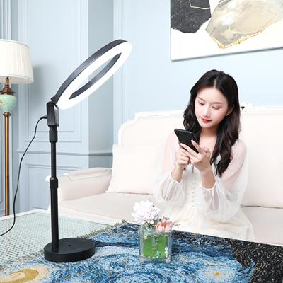 China ABS+PC 10 Inch 12 Inch Photography Makeup Ring Light With 50cm Lift Stand for sale