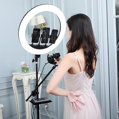 China PC 14 Inch LED Fill Ring Light Remote Control With 3 Color 10 Level Adjustment for sale