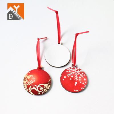 China Cute Wood Transfer Sublimation Heat Transfer MDF Holiday Decoration MDF Christmas Ornaments DAYONG Empty Christmas MDF Christmas Ornament for sale