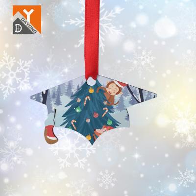 China Cute MDF Christmas Ornaments DAYONG DIY Christmas Tree Graduation Hat Sublimation MDF Christmas Ornaments for sale