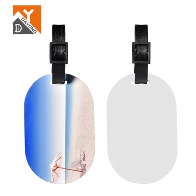 China Top Sublimation MDF Luggage Tag DAYONG Heat Transfer Name ID Cards Identify Label Sublimation MDF Luggage Tags for sale