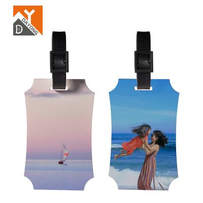 China Sublimation MDF Luggage Tag DAYONG Wholesale DIY Top Picture Sublimation Printing Blank MDF Wooden Luggage Tag for sale