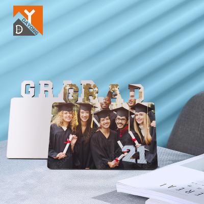 China New Design New Design Wholesale High Quality Custom Photo Plaques Home .Office Frame DAYONG Sublimation MDF DAD MOM DAD GRADUATE Wooden Blank Photo Frame for sale