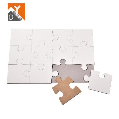 China Popular MDF Puzzles Ready To Board Heat Transfer MDF Sublimation Blank Jigsaw Puzzle 12 Pieces for sale