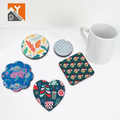 China DAYONG Sublimation Factory Sublimation MDF White Sustainable Products 100*100*4MM Square Coasters for sale