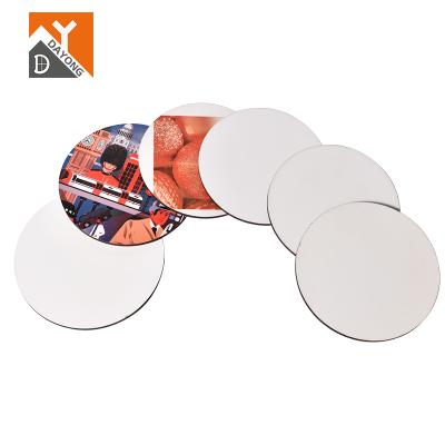 China DAYONG SUSTAINABLE Wholesale Blank Sublimation Wooden 90mm Round MDF Coasters for sale