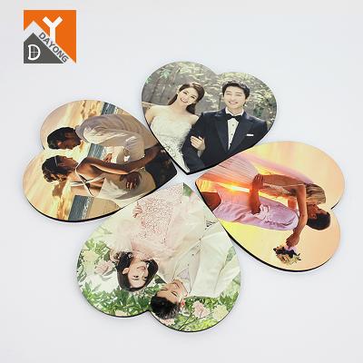 China DAYONG Viable Custom Models Made Sublimation Wood Heart Blank 100mm Personalized MDF Coasters for sale