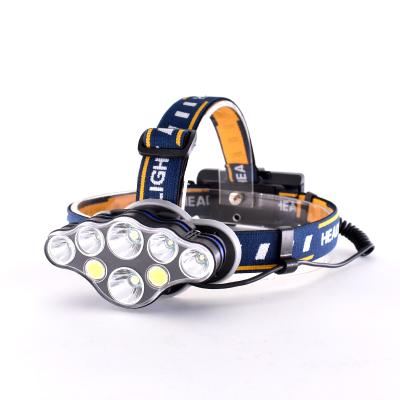 China Camping USB Charging Headlight Strong Light Super Bright Night Fishing Camping Review Headlamp 5/6/7/8 Multi-lamp Bead Headlight for sale