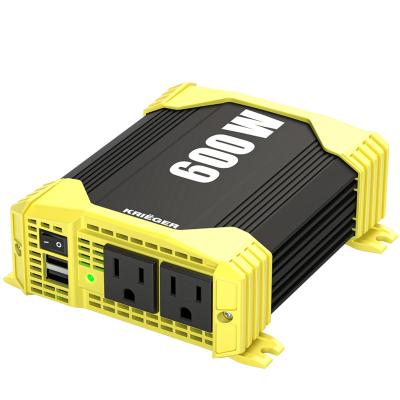 China Vehicles factory 600w portable car power inverter 12v 110v dc to ac power inverter with USB port for sale