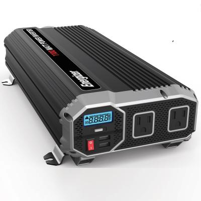 China Vehicles 12V 1100W Modified Automotive Sine Wave Power Inverter Multiple Configuration Available 110V 220V for sale