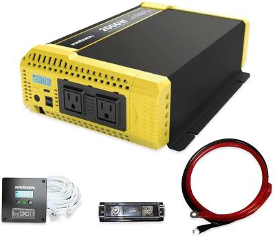 China Krieger Vehicles Distribute Pure Sine Wave Inverter 3000W 12v DC To 120V AC Camping Power Inverter for sale