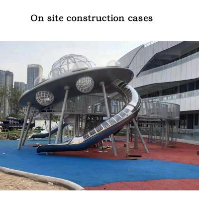 China Large Modern Outdoor Unpowered Playground Equipments / Customized Outdoor Kids Big Slide for sale