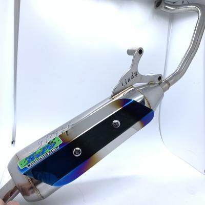 China TWPO Stainless Steel White Exhaust Pipe For GSR Suzuki V125 Can Match With Color Carbon Fiber Aluminum Cover And Titanium C for sale