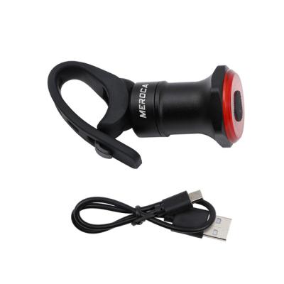 China IP64 Bicycle Warning Tail Light Intelligent Waterproof Rear Tail Safety Sensor Brake Light Lamp Rechargeable for sale