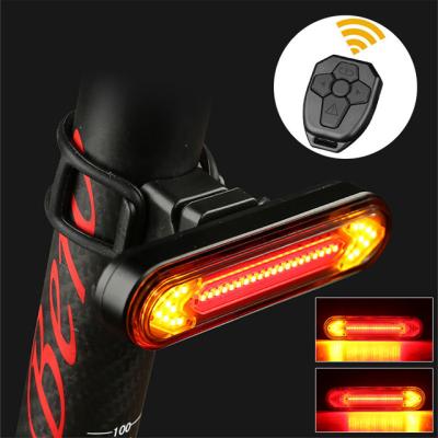 China Night Riding USB Bike Smart Lightweight Bicycle Rechargeable 800mah Battery Rear Light Night Riding With Remote Indicator Light Ce 88*22mm, 30g rohs for sale