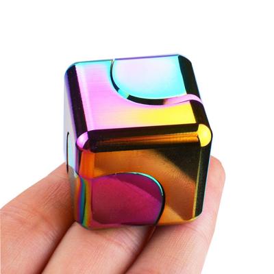 China EYELITE Unisex Cute Spinning Cube Metal Spinning Cube Finger Cube Hand Spinner High Speed ​​Decompression Cute Antistress Spinning Cube for sale