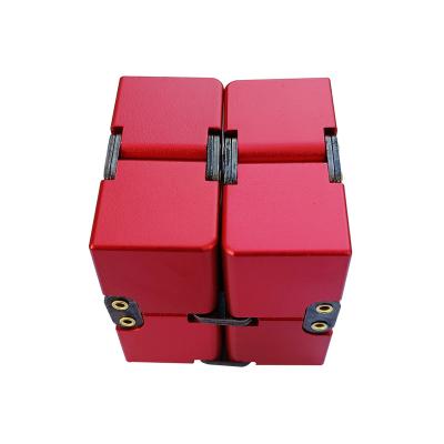 China New Generation Aluminum Alloy Metal Cute Moving Person Toys Rotating Finger Cube Infinity Antistress Magic Cube For Autism for sale