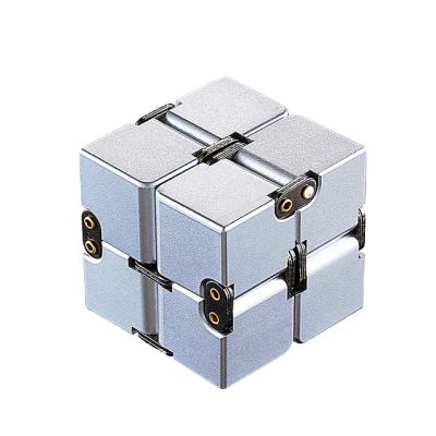 China Cute Small Aluminum Worry Custom Metal Infinity Cube Weight Folding Cube For Child Adult for sale