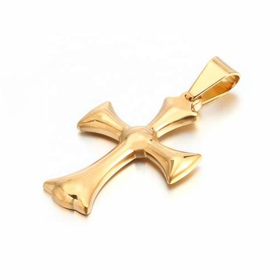 China MECYLIFE Fashion Trendy Stainless Steel Cross Necklace High Pendant Polished Cross Necklace Men for sale