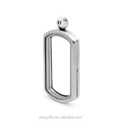 China MECYLIFE Stainless Steel Rectangle Shape Stainless Steel Memory Glass Living Pendant for sale