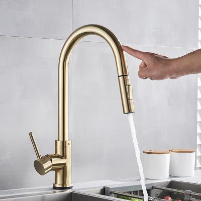 China Other Kitchen Sink Faucet Pull Pull Sprinkler Head Stainless Steel Kitchen Smart Touch Faucet for sale