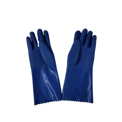 China Cheap Heavy Industry Reusable Working Resistant Chemical Non-Slip Work Safety Anti-Aging Heavy Industry PVC Work Safety Gloves for sale