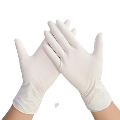 China Wholesale High Quality Comfortable White Disposable Gloves Powder Free Lab Examination Latex Gloves for sale