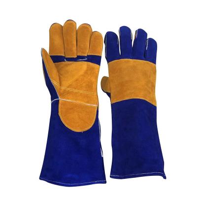 China Welding Cow Split Leather Welding Gloves for sale