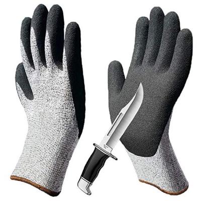 China High Quality Smooth Nitrile Level 5 Hppe Best Selling Coating With Sandy Finish Nitrile Coated Cut Resistant Gloves for sale