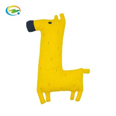 China 2022 Kids Toy Gift OEM Factory Customized Giraffe Plush Toy Yellow Unique Short Plush Cute Stuffed Animal Doll for sale