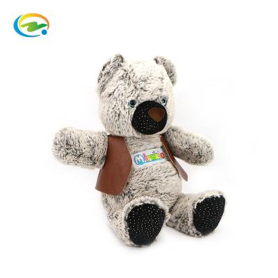 China Customize a gray bear dressed up in a jacket a popular children's day gift stuffed bear a weighted plush with a stuffed toy for sale