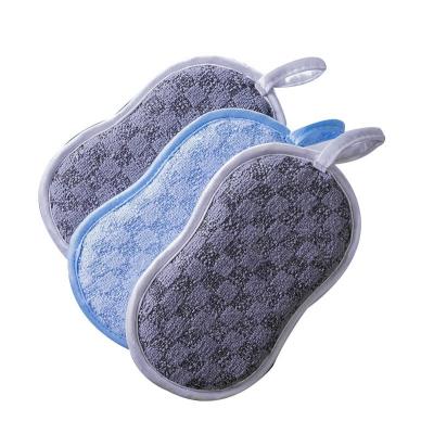 China Biodegradable Kitchen Sponge Bathroom Dish Wash Sponge Bags Microfiber Kitchen Bathroom Eco Friendly Cleaning Pad for sale