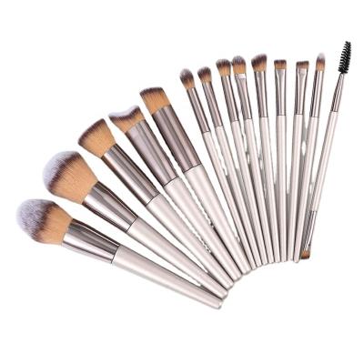 China Wholesale Pretty Private Label Makeup Brushes Champagne Color Makeup Brush Set for sale